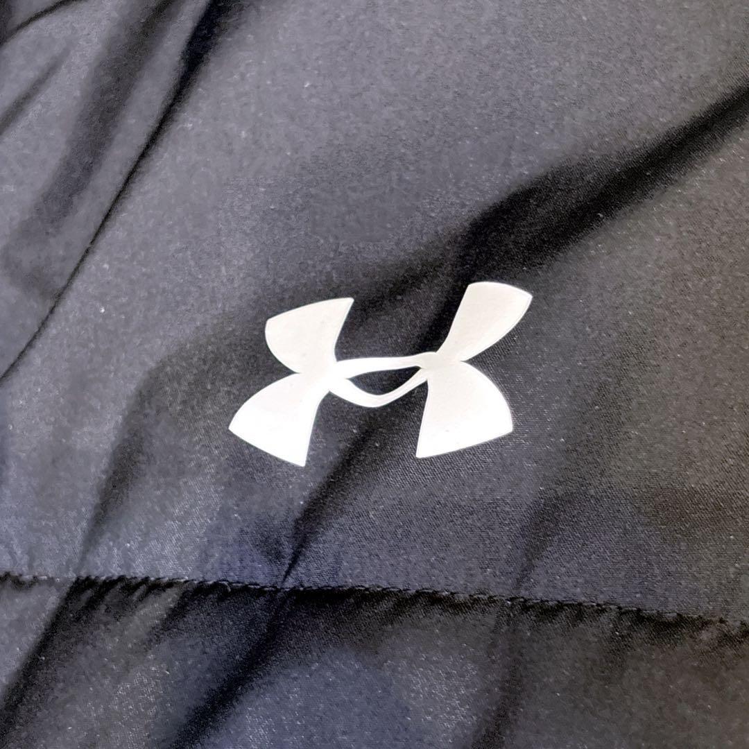 アンダーアーマー ベンチコート STORM 袖ロゴ 撥水 フードロゴ 黒 XXL
