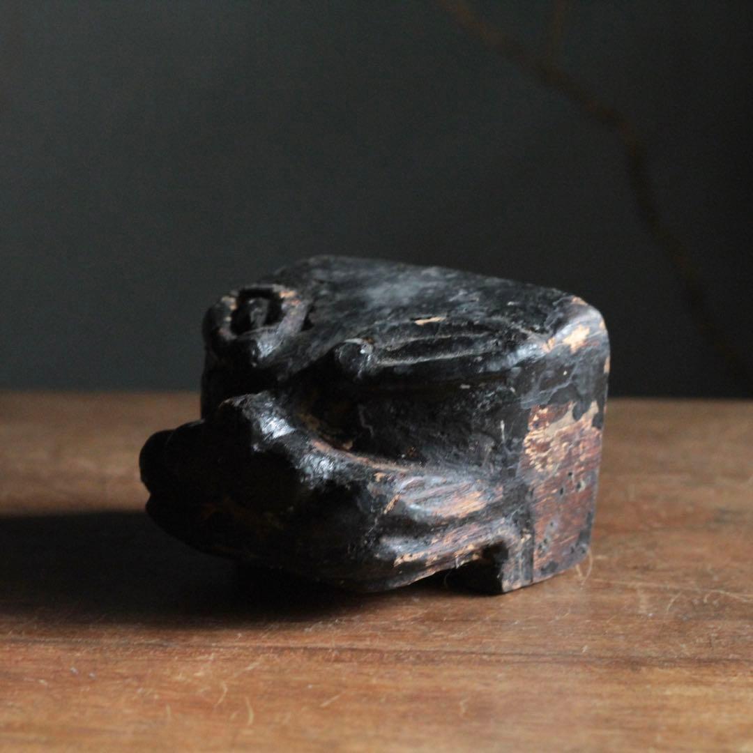 木製 獅子頭 古道具 アンティーク 古美術