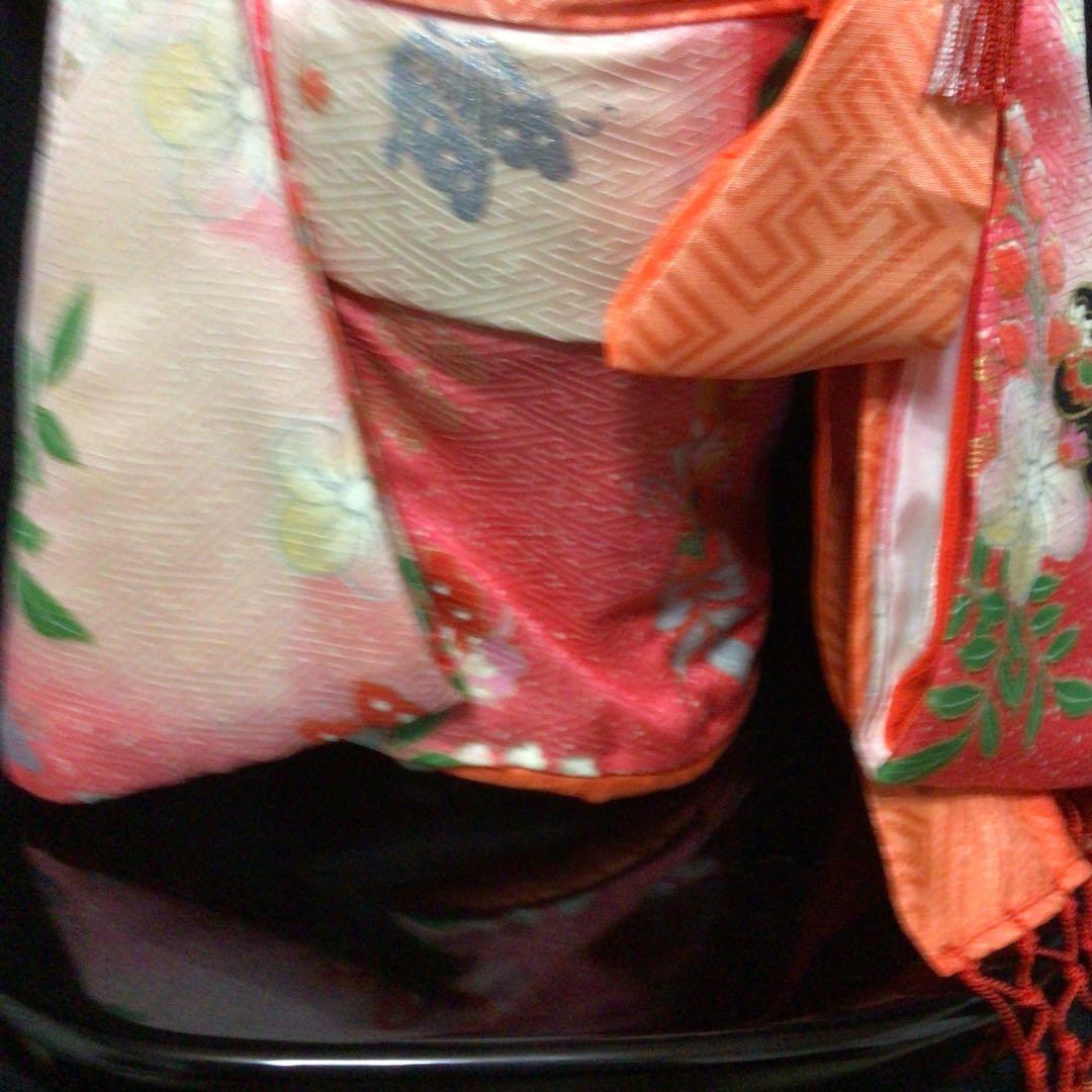 市松人形 ピンクオレンジ着物