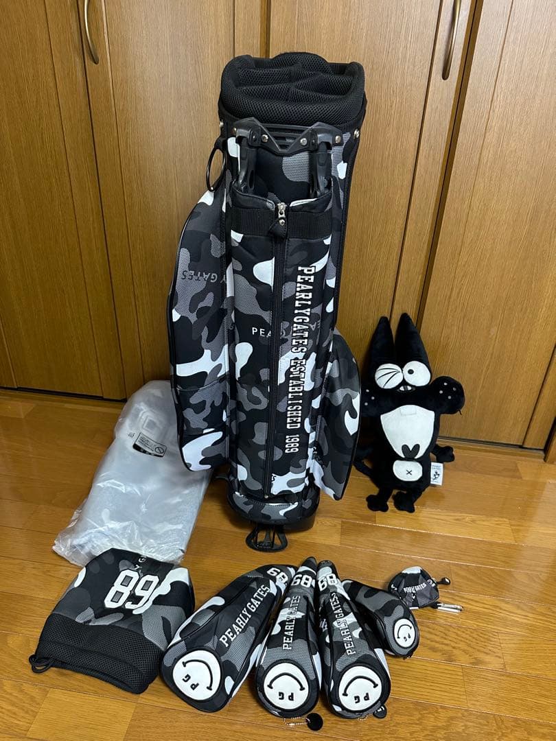 PEARLY GATES グレーカモフラージュスタンドキャディーバッグ