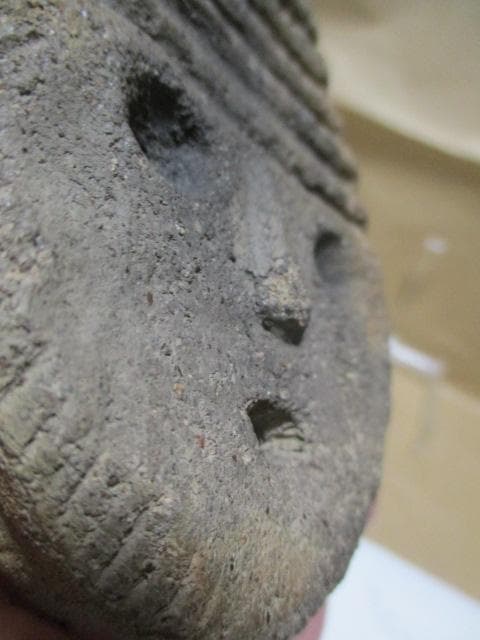 縄文土器　土面　貴重　箱付き　R99-1