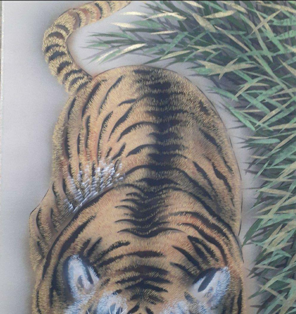 掛け軸/猛虎/清末玉峰？