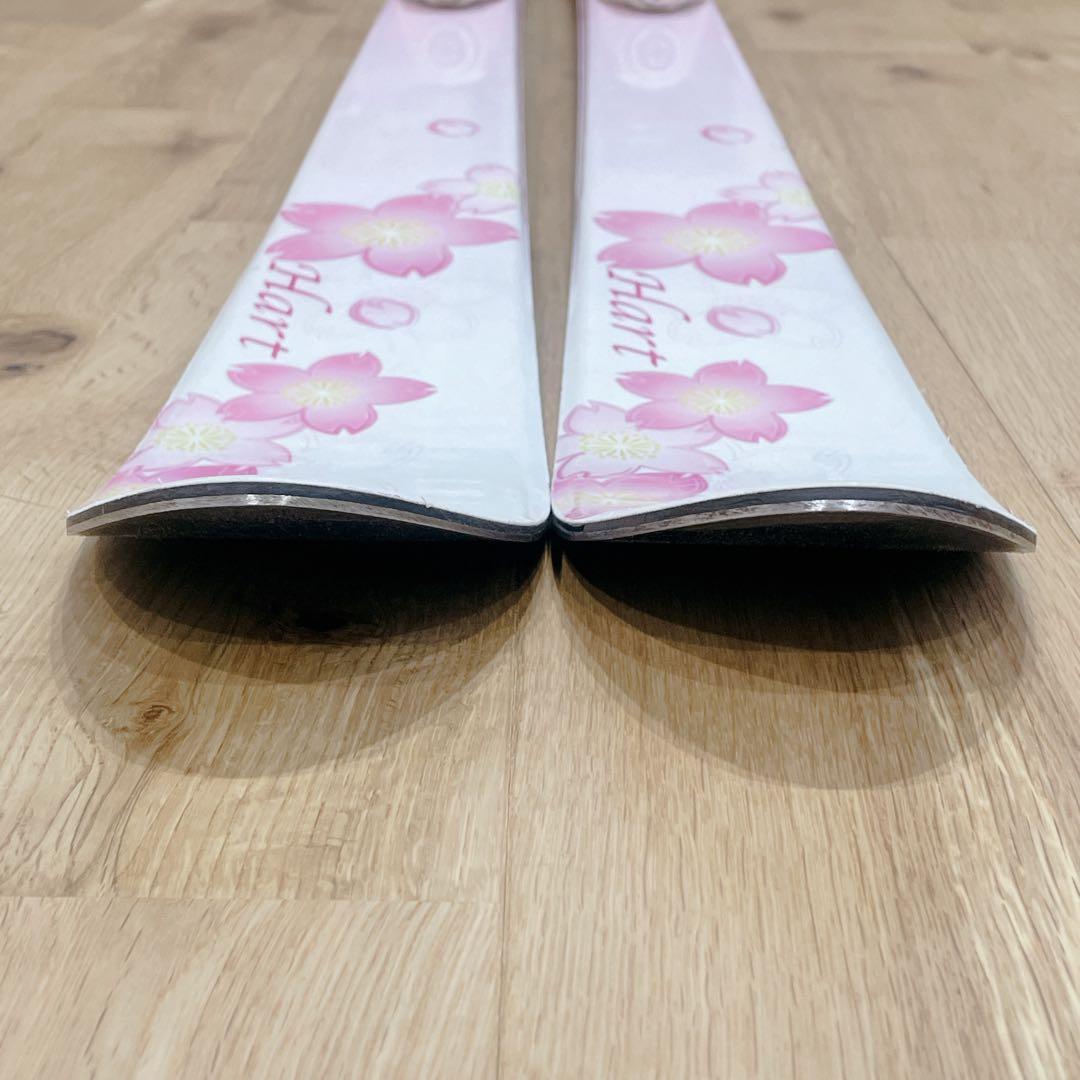 Hart ジュニアスキーセット スキー板／ビンディング／ポール／ピンク花柄