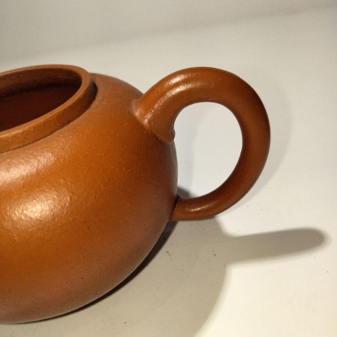M156-5 逸公 朱泥 急須 茶注 煎茶 紫砂朱泥壷 朱泥急須　時代古作　D