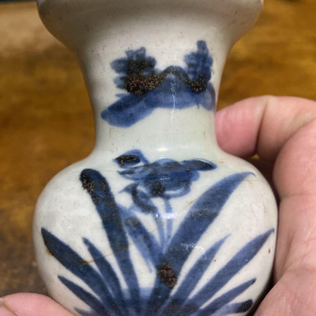 古伊万里野花図徳利