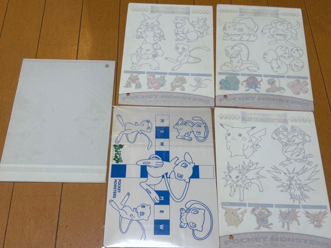 ☆希少☆バンプレスト ポケモン下敷き 5枚 クリアファイル1枚セット