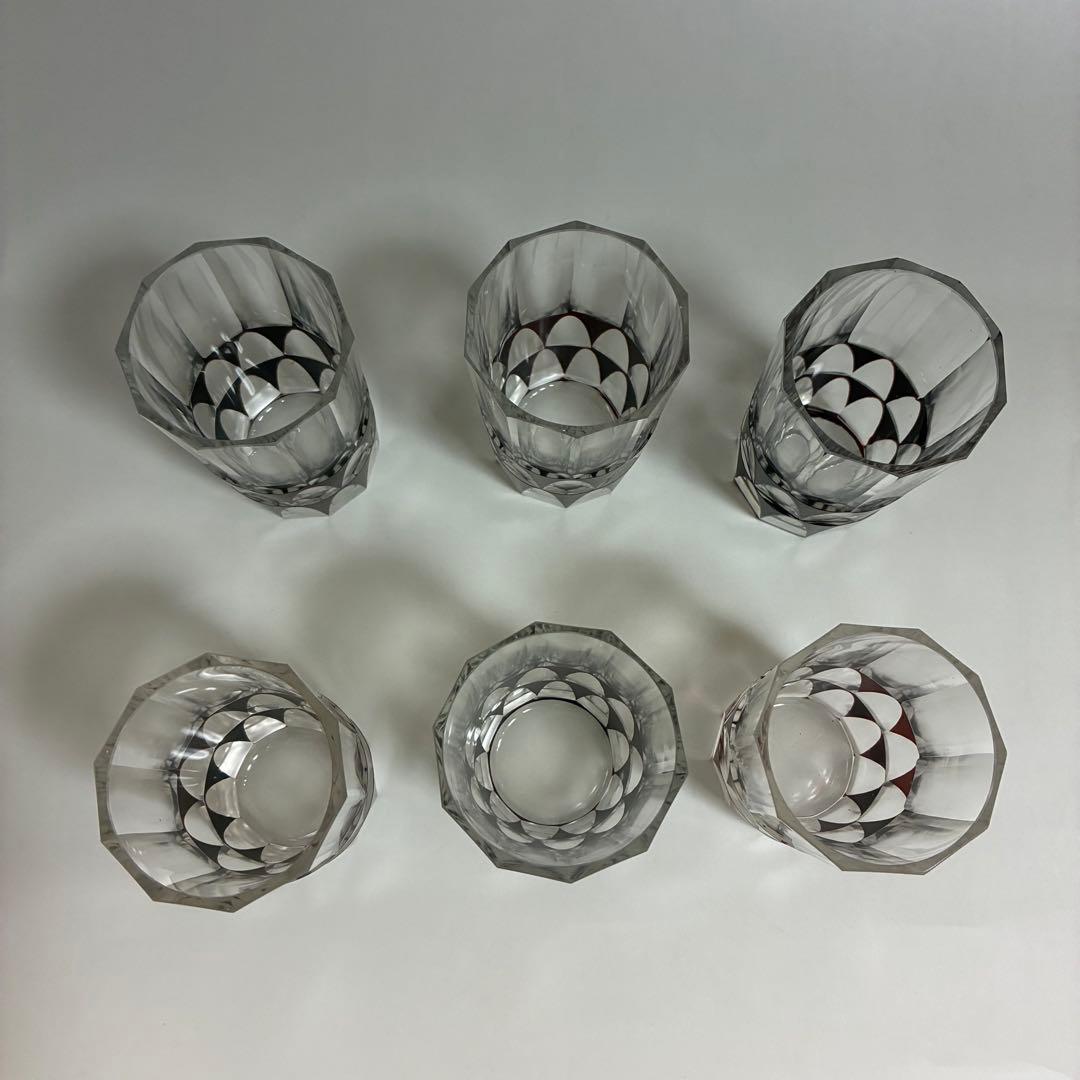 大正〜昭和初期　切子のコップ　アールデコ