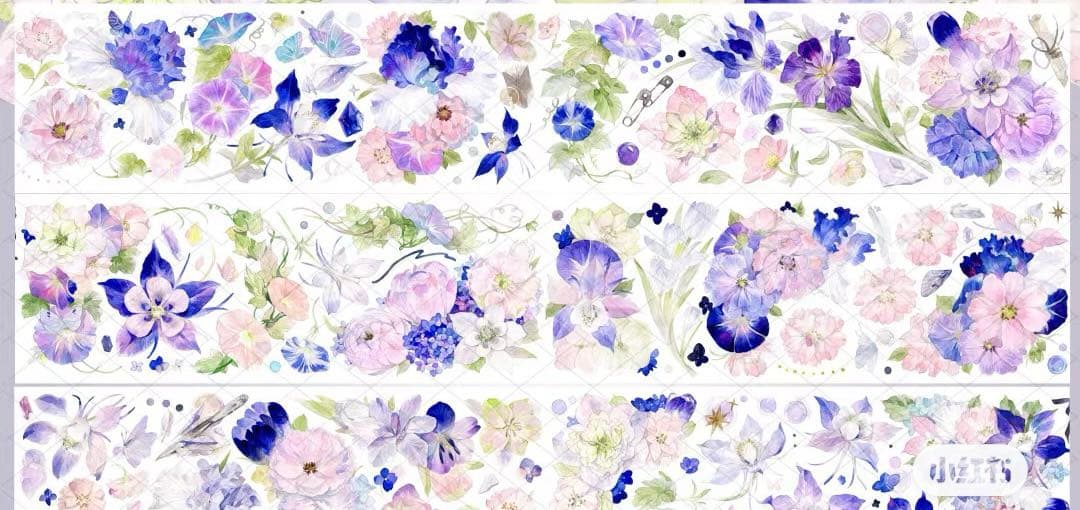 海外マスキングテープ巻売り 小菫 フラワー 人物マスキングテープ549