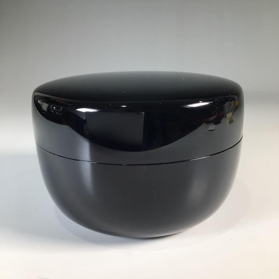 Ｎ４８５　棗　『塗師　照屋和那作』『真塗』『平棗』　共箱　茶道具