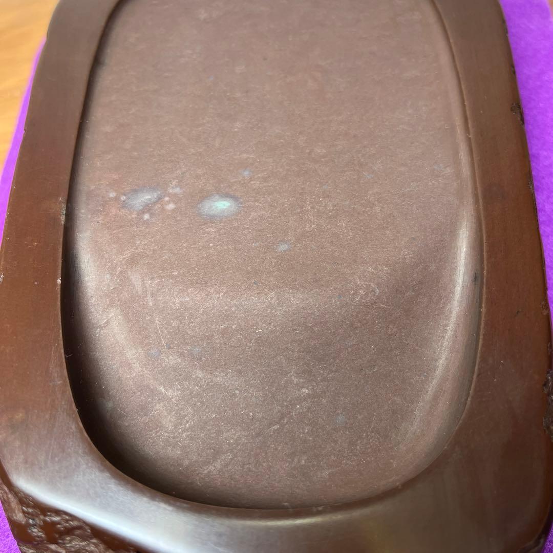 ⭕️赤間硯　[銘祥風] 楠製硯　伝統工芸士　昭竜山　下井百合昭　四六大