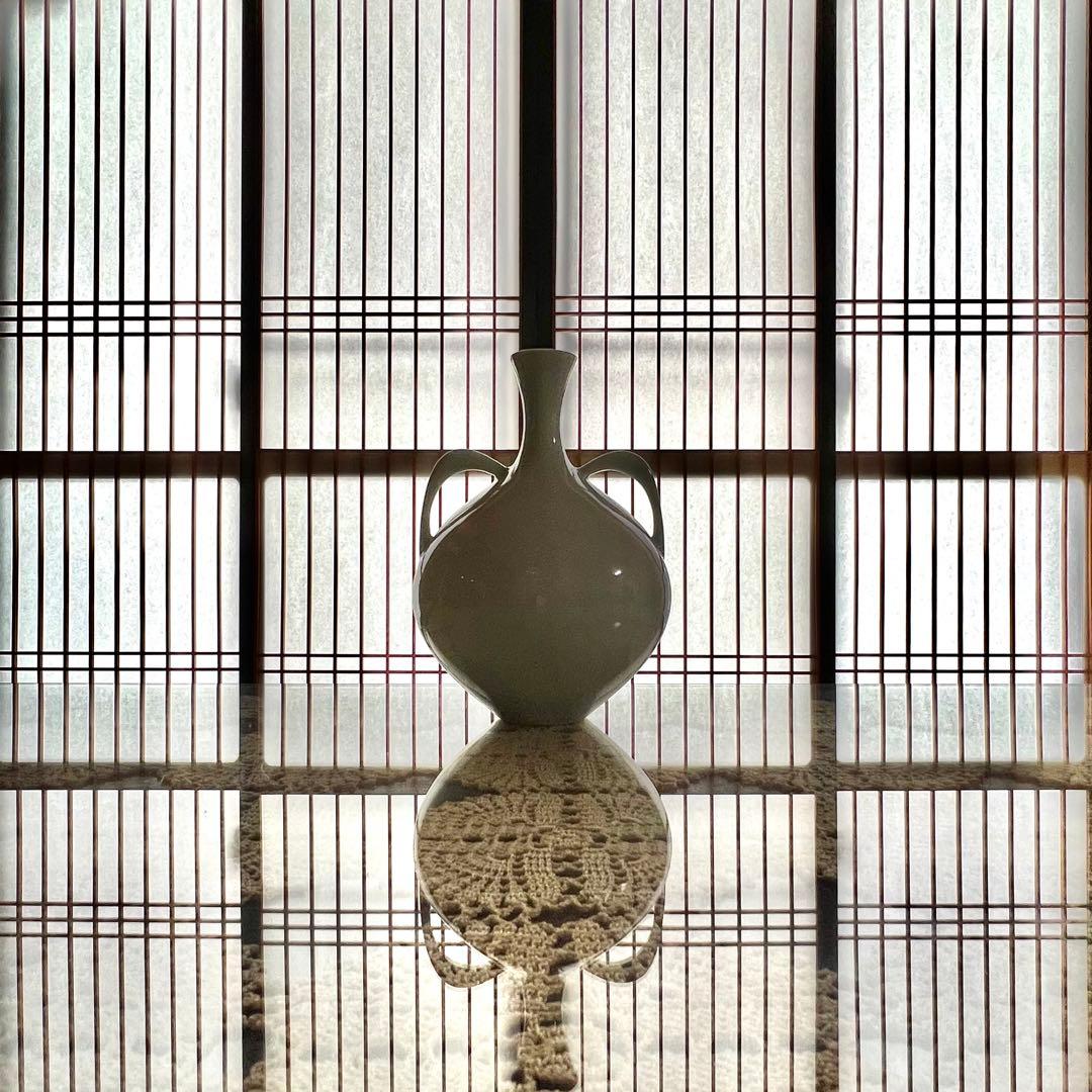 九谷焼 白磁 堂前忠正 作家もの 壺 つぼ 共箱 共布