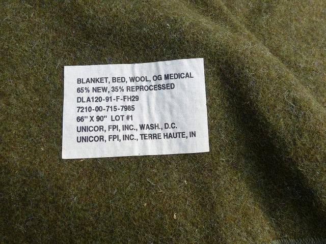 米軍実物　デッド　USウールブランケット　メディカル　22