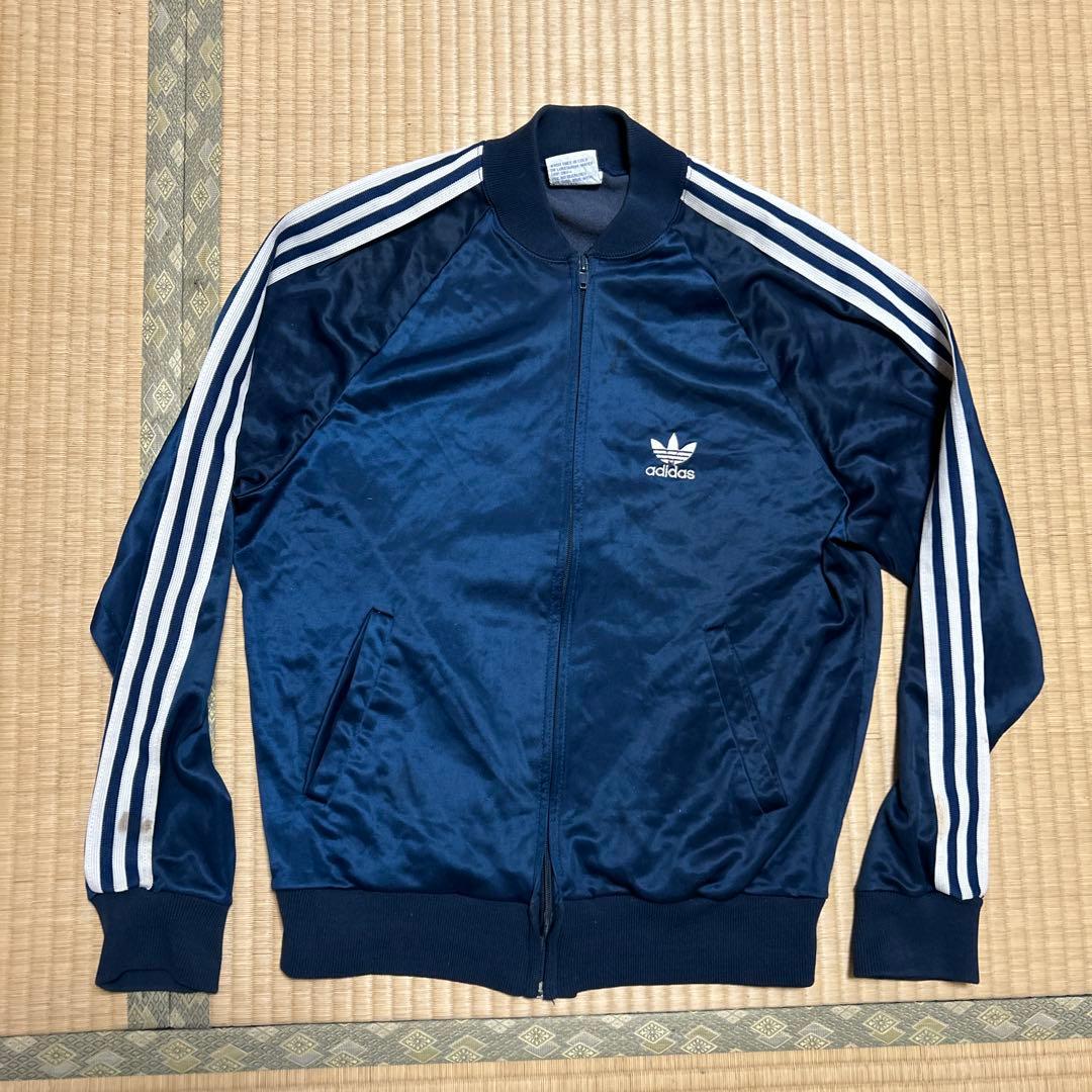 80s adidas ATP USA製トラックジャケット ネイビー