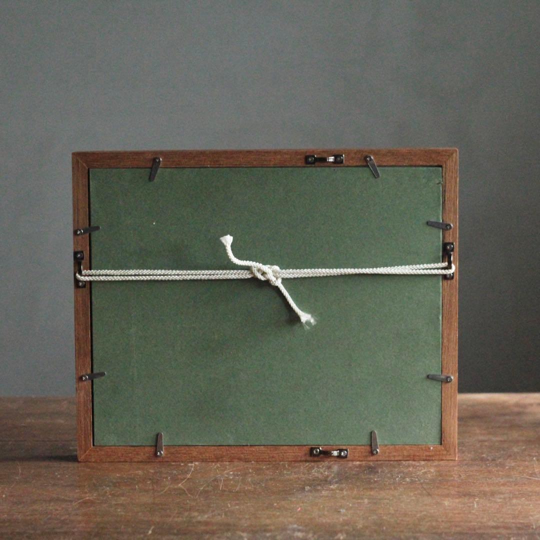 古い 和更紗 端切れ 額装 古道具 アンティーク 古布