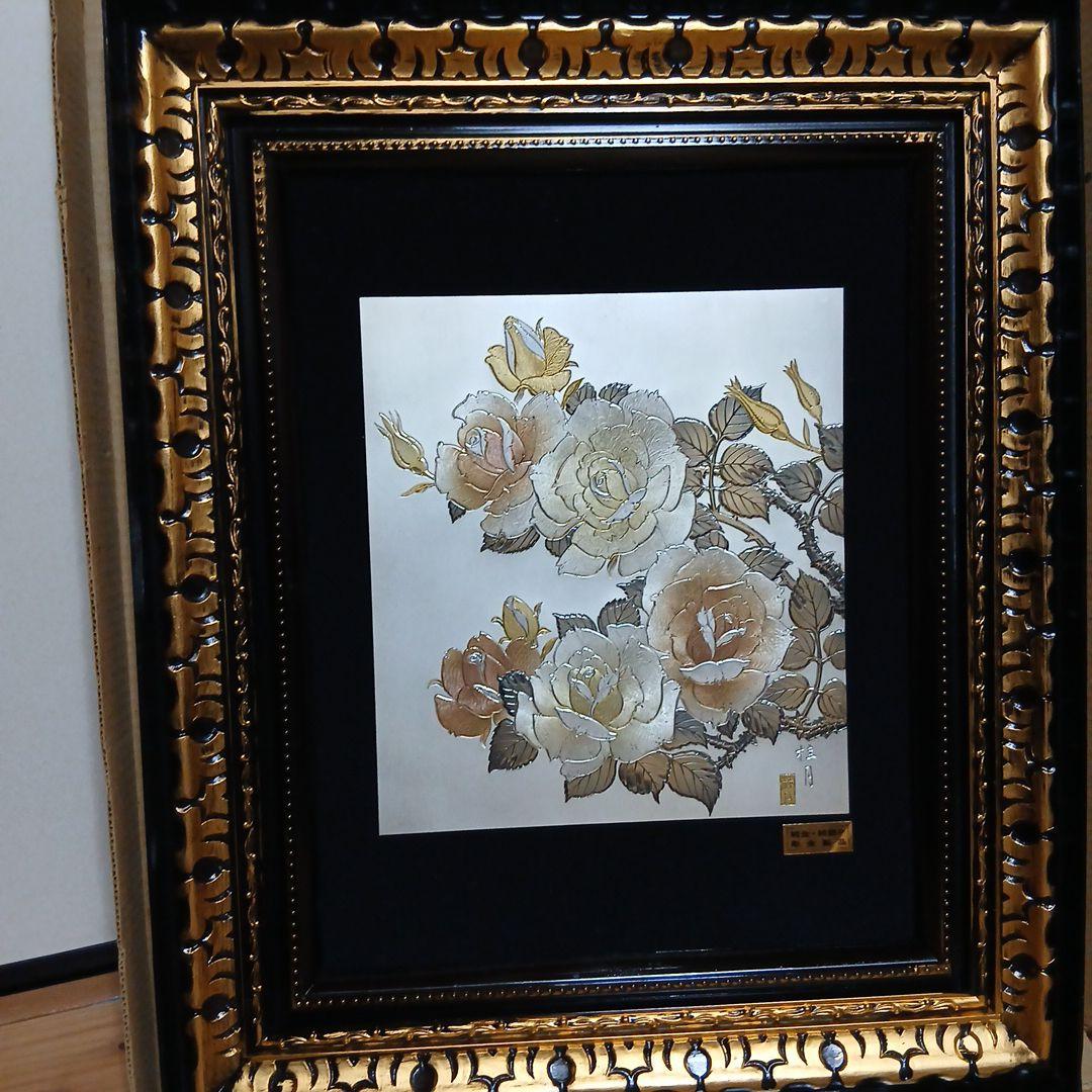 桂月 バラ 金属工芸作品