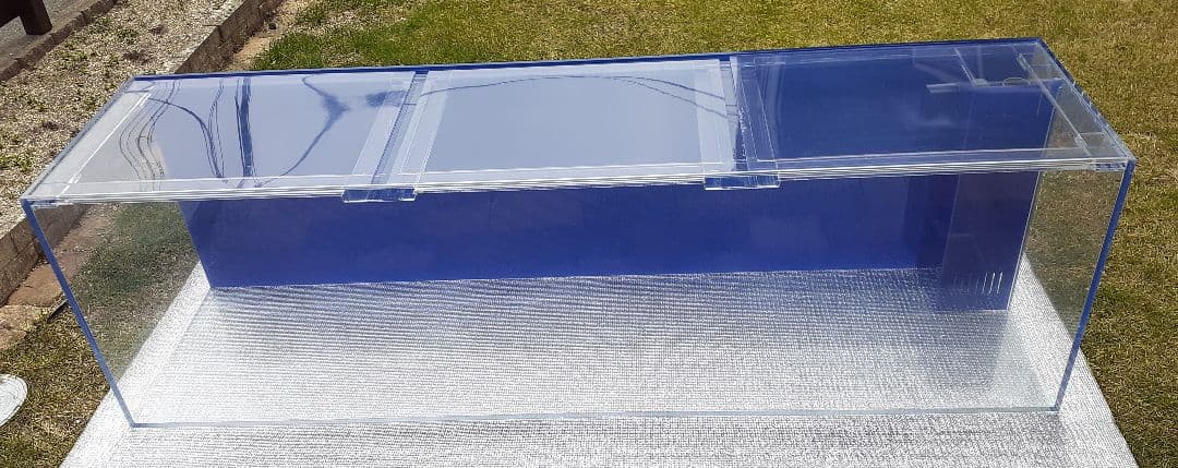 アクリル水槽 蓋付 1800 450 H550 背面オーバーフロー 中古 手渡し