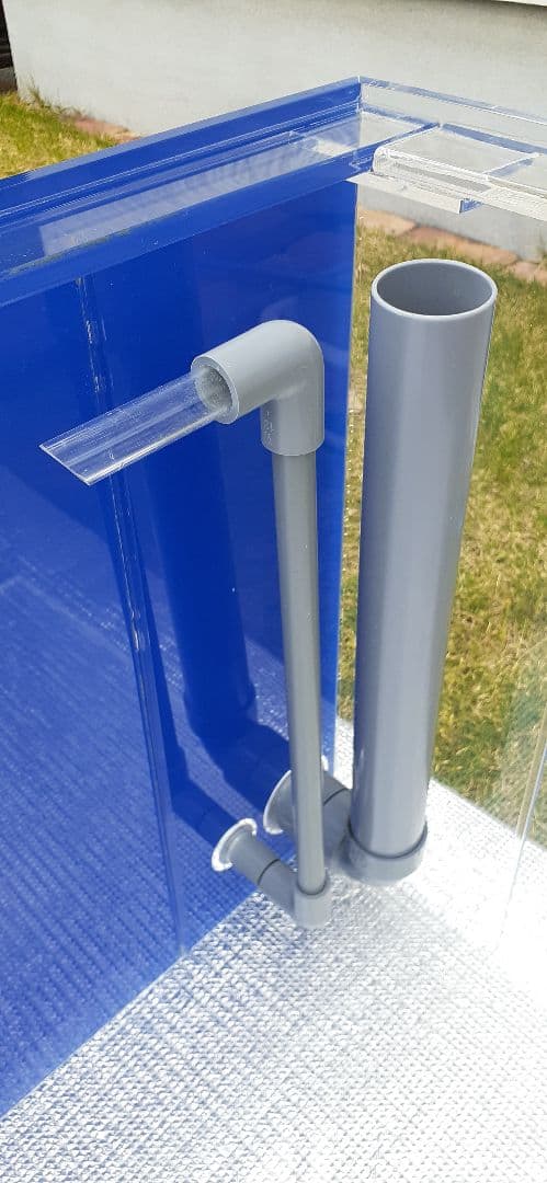 アクリル水槽 蓋付 1800 450 H550 背面オーバーフロー 中古 手渡し