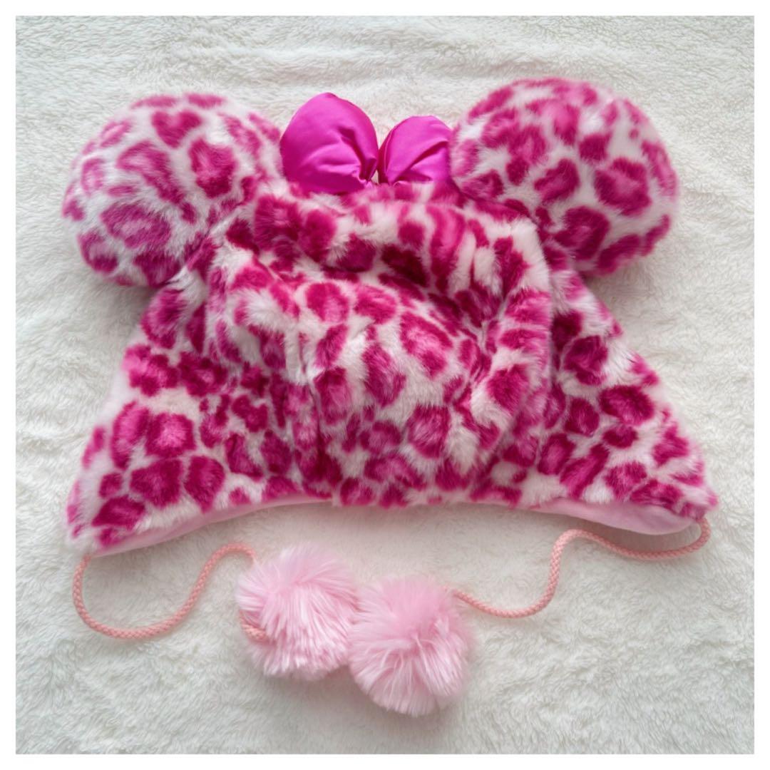 東京ディズニーリゾート ミニー ヒョウ柄 ピンク ファンキャップ