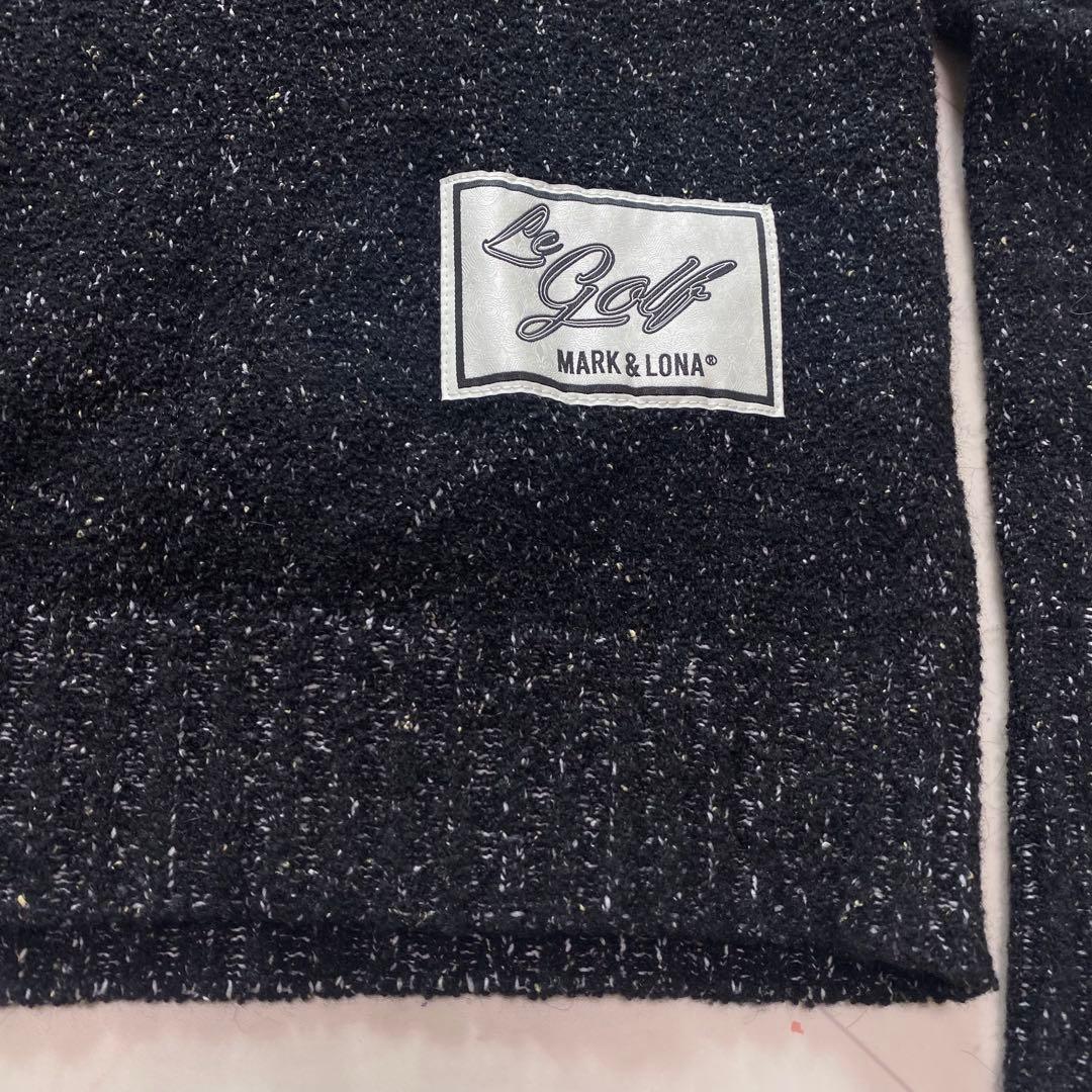 美品✨マークアンドロナ　スカル　刺繍ビッグロゴ　ハイネックニット　黒