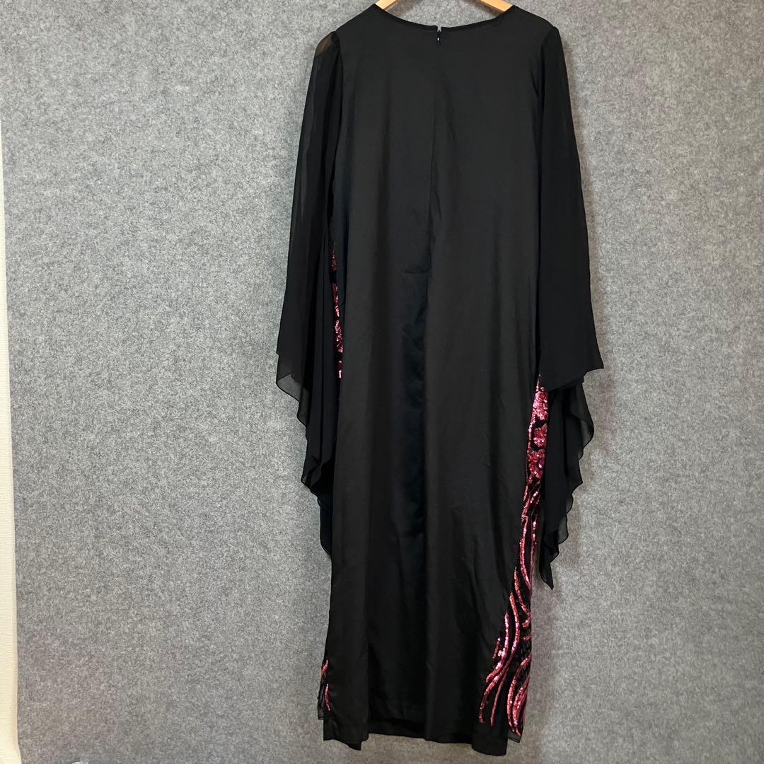 Avivare 社交ダンス用ドレス 黒とピンク スパンコール