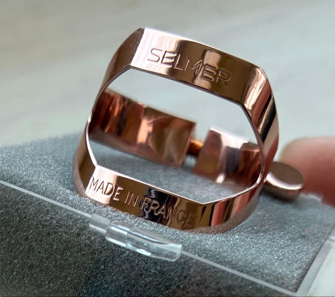 【未使用】 SELMER アルトサックス用 リガチャー ピンクゴールド