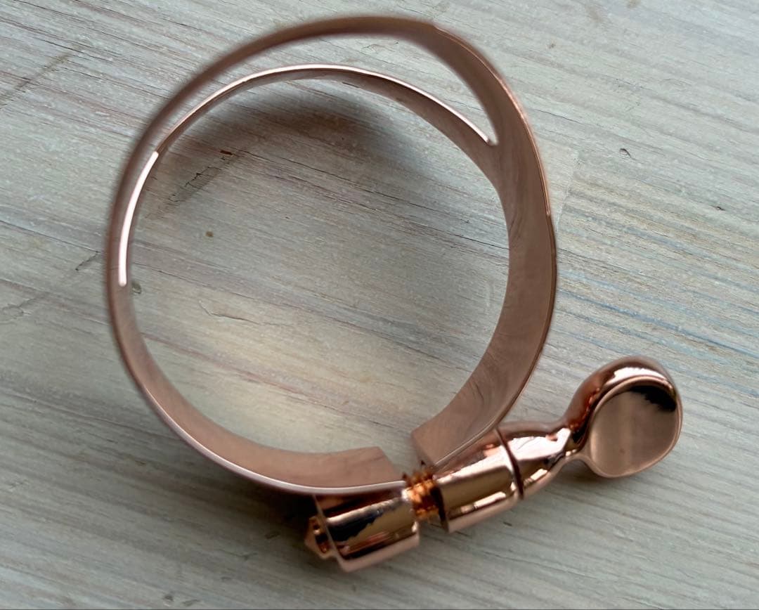 【未使用】 SELMER アルトサックス用 リガチャー ピンクゴールド