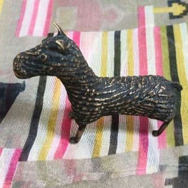 【アンティーク】インドの鋳造工芸品✨馬のブロンズ像