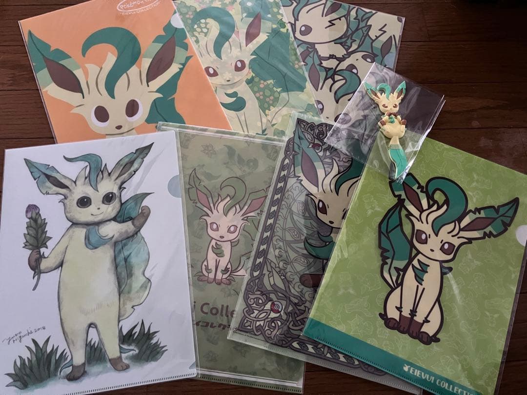 ポケモン　リーフィア　クリアファイル7枚+ぺったりフック　ヒグチユウコ他　まとめ