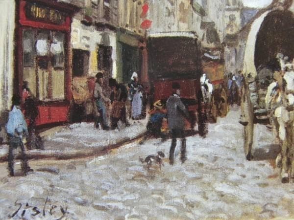 シスレー、アルジャントゥイユの大通り、希少画集画、新品額装付