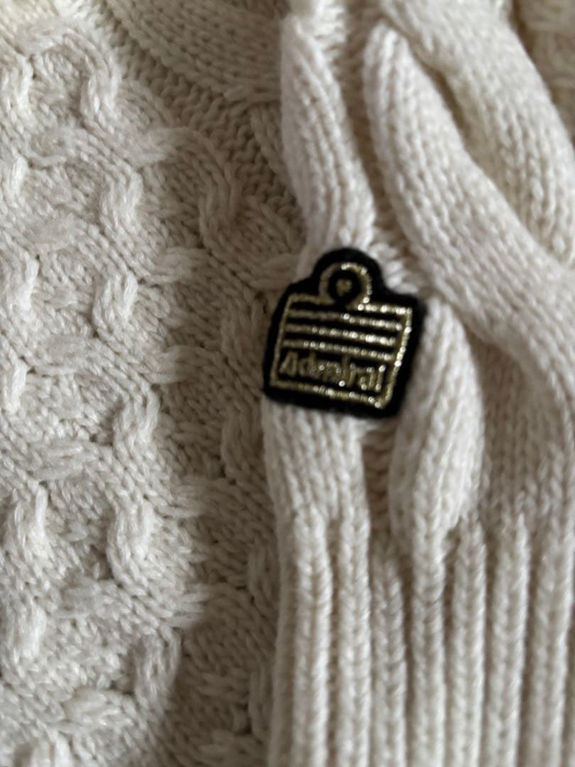 Admiral ケーブルニット ワンピース S ホワイト