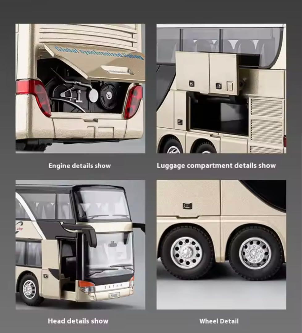 1/30スケールセトラ ダブルデッカーバス 高級モデル