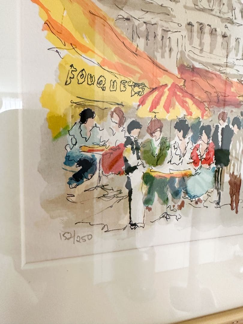 絵画　サイン有 リトグラフ 　パリ　 ウルバン