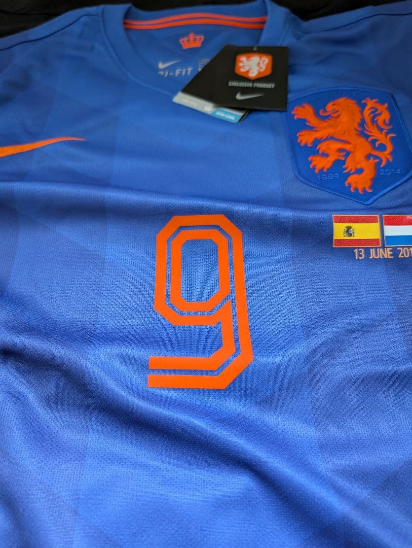【新品タグ付き】オランダ代表/ファン・ペルシ/アウェイ/2014W杯仕様
