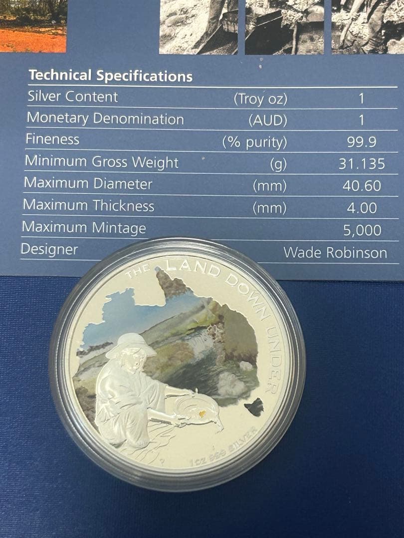 オーストラリア ランドダウンアンダー ゴールドラッシュ 1オンス銀貨