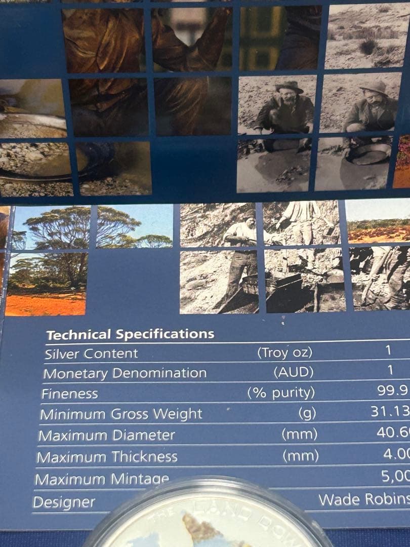 オーストラリア ランドダウンアンダー ゴールドラッシュ 1オンス銀貨
