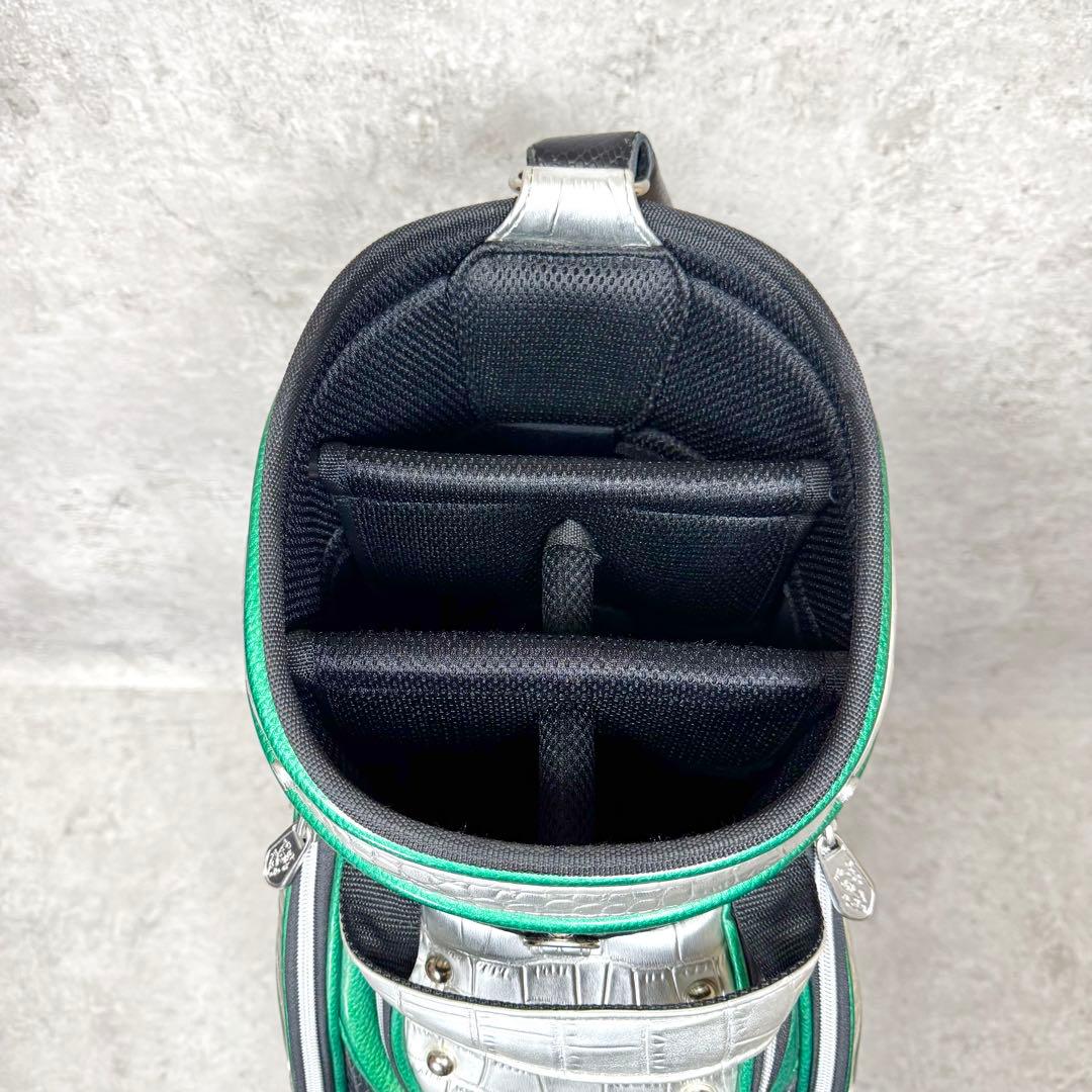 【激レア】極美品 ダンスウィズドラゴン キャディバッグ クロコ型押し 収納袋付