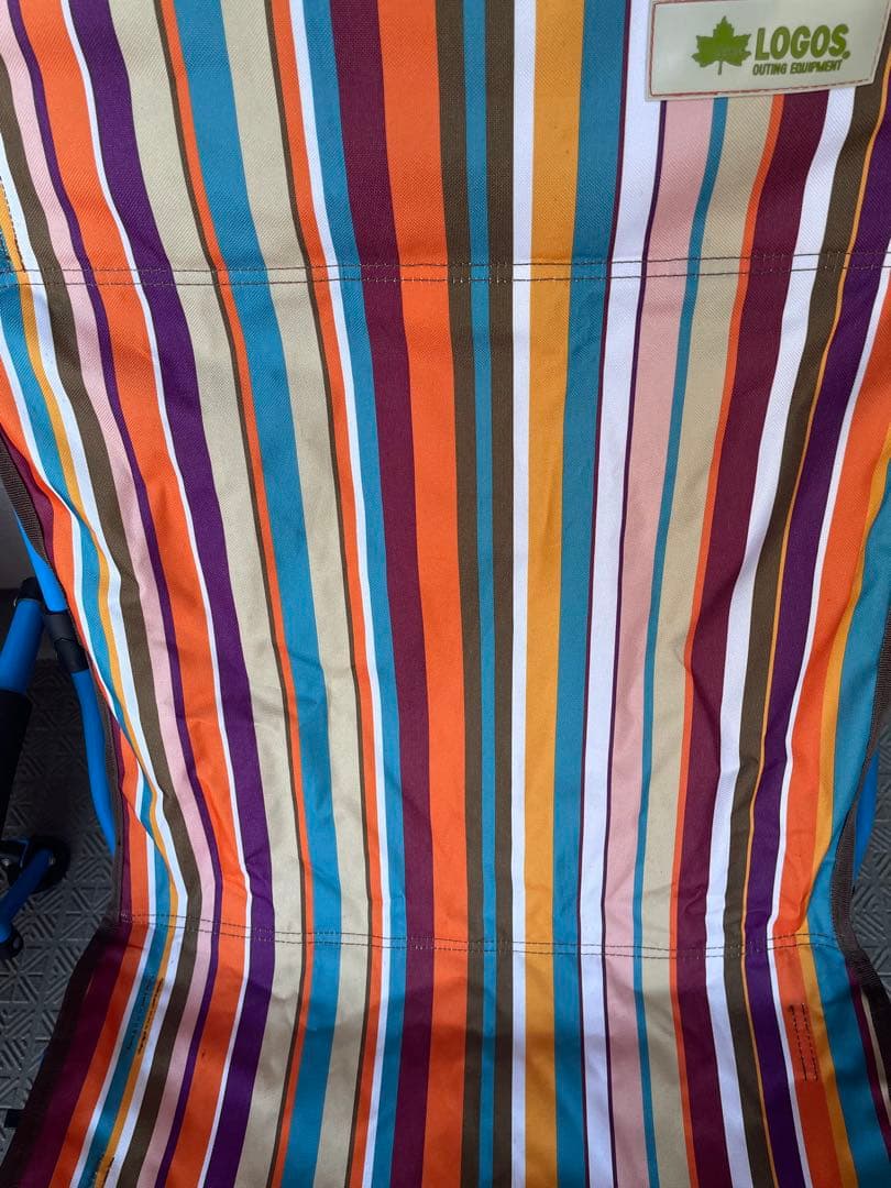 LOGOS あぐらチェア ストライプ 2脚セット