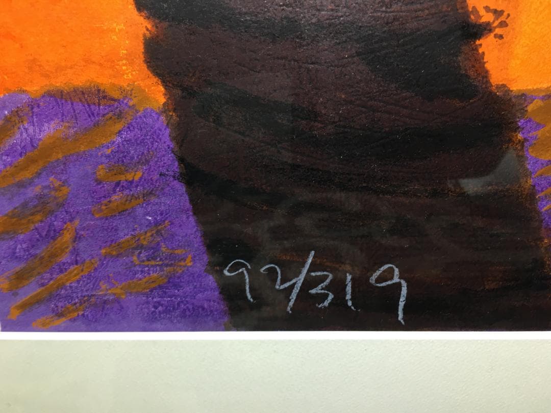 送料込【真作】Michael Leuマイケル・ルー　シルクスクリーン　直筆サイン