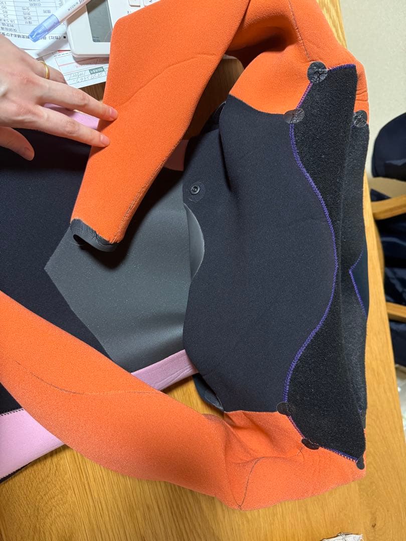 ROXY ウェットスーツ 黒 ピンク グレー