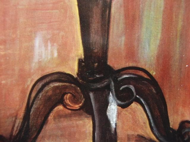 安井曾太郎、【黒卓の桃】、年代物・希少な画集画、新品高級額 額装付