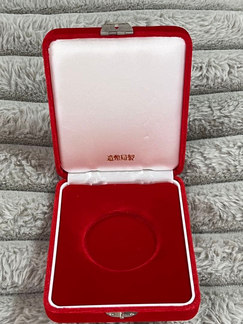 逓信局創業120年記念 メダル（LOVE）松永真　赤ケース・外箱・説明紙付き