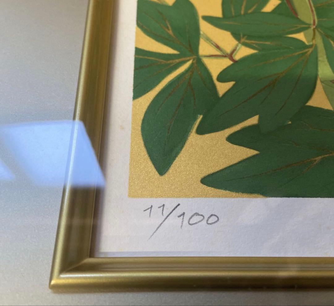 中島千波 牡丹花 限定100部 11/100 35周年記念 リトグラフ