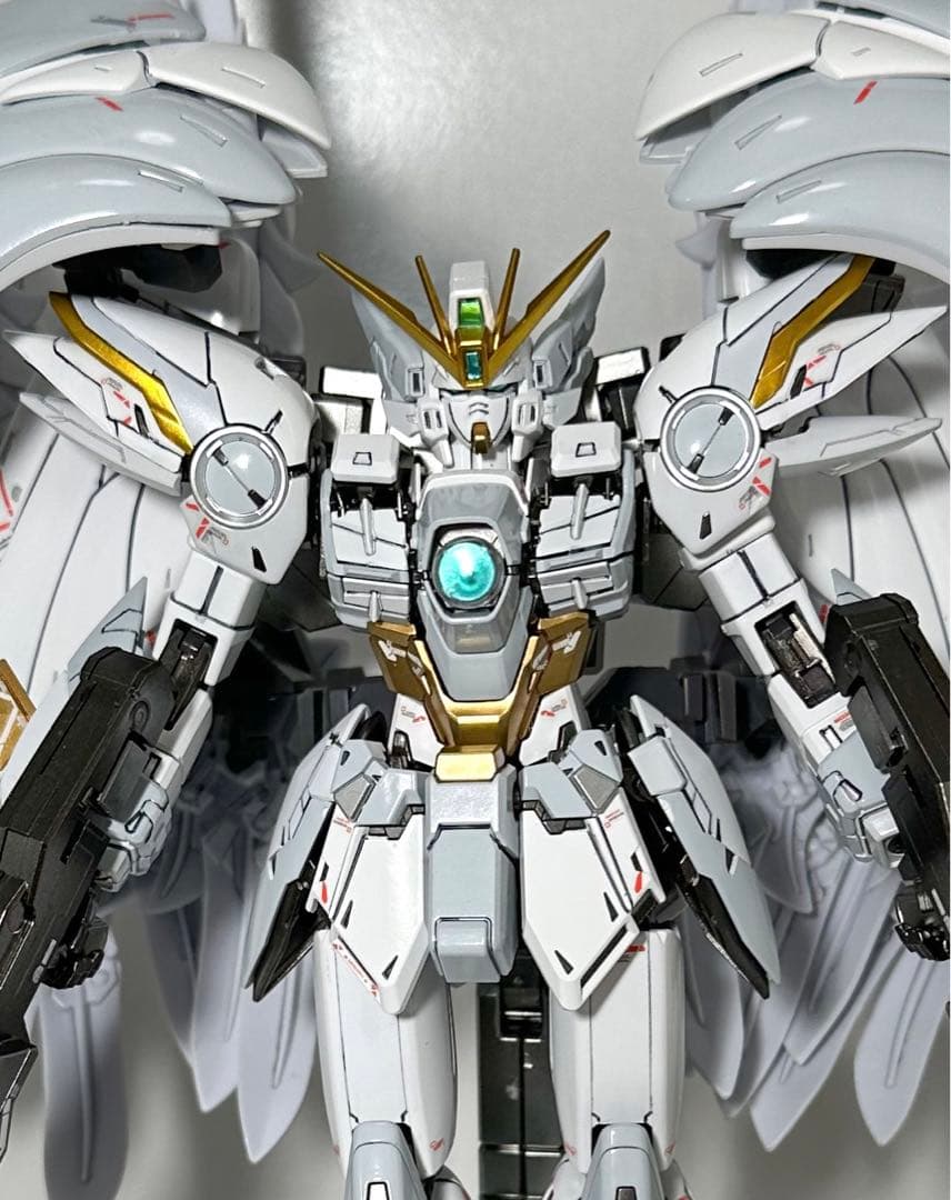 全塗装完成品+金属フレーム　MGウイングガンダムゼロEW セラフィムユニット