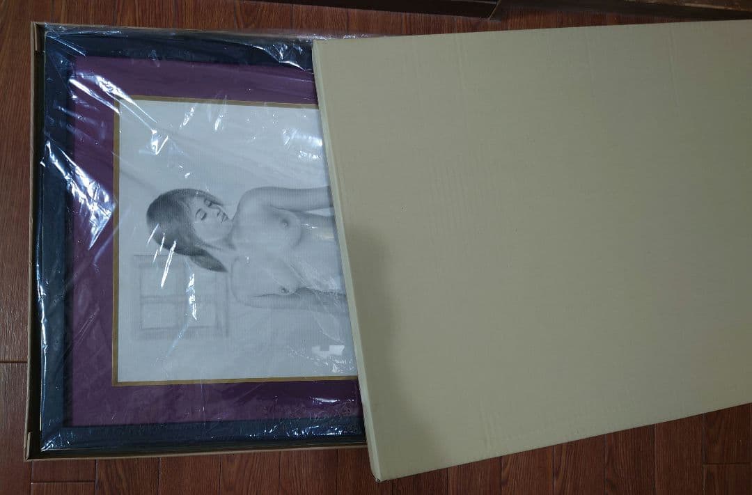 人見友紀 「裸婦」真筆 鉛筆画 絵画