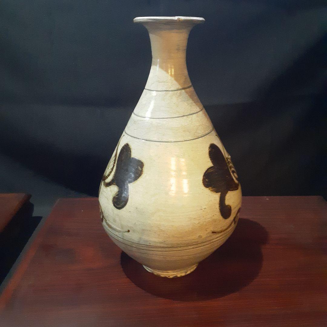 鶏龍山刷毛目鉄絵徳利