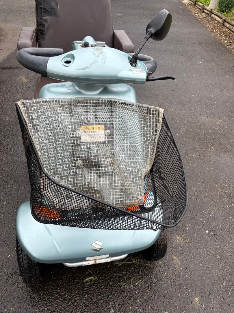 引き取り専用　スズキ水色 前カゴ付き