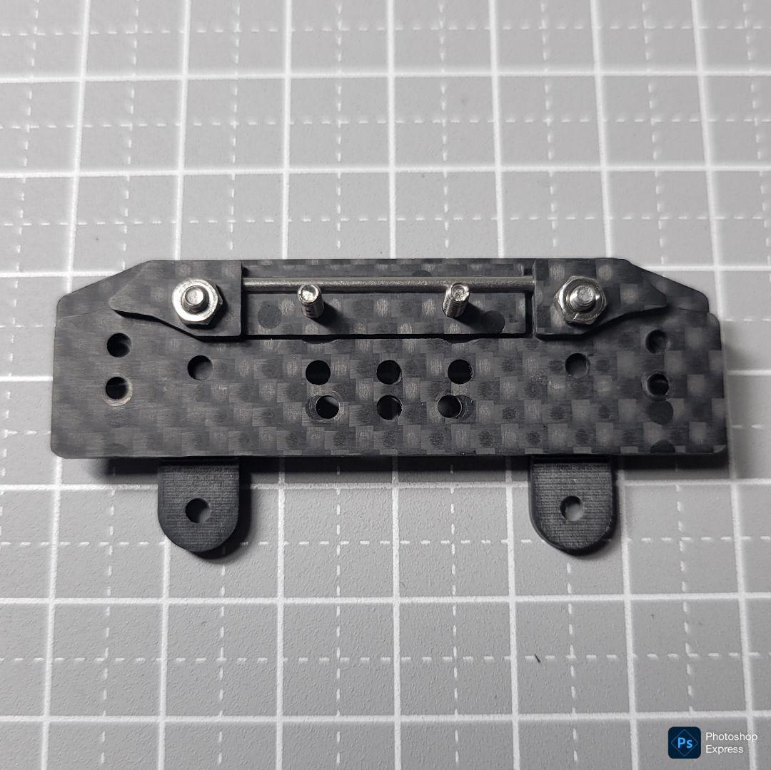 【CNC加工】 ヒンジ式フロントAT カーボンパーツセット (スラスト抜け防止)