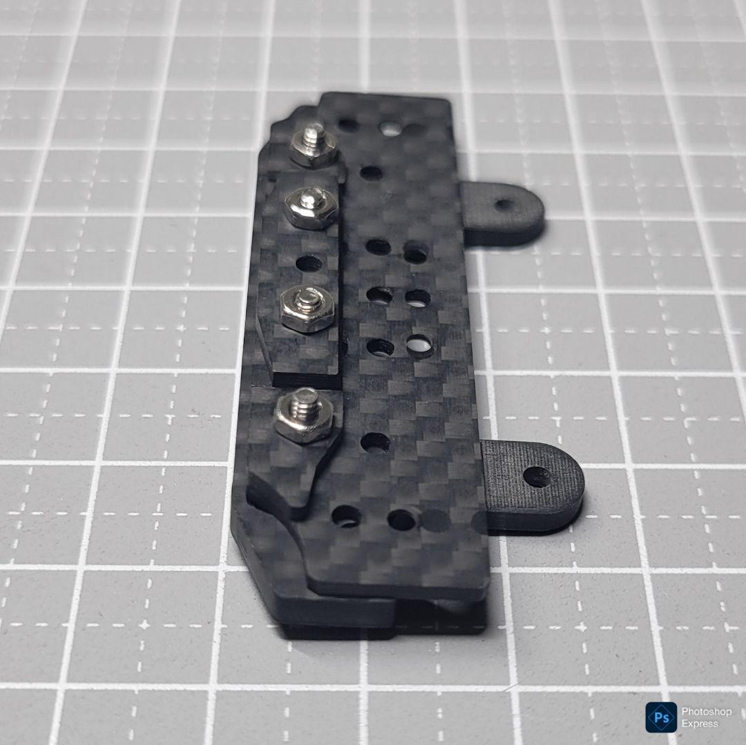 【CNC加工】 ヒンジ式フロントAT カーボンパーツセット (スラスト抜け防止)