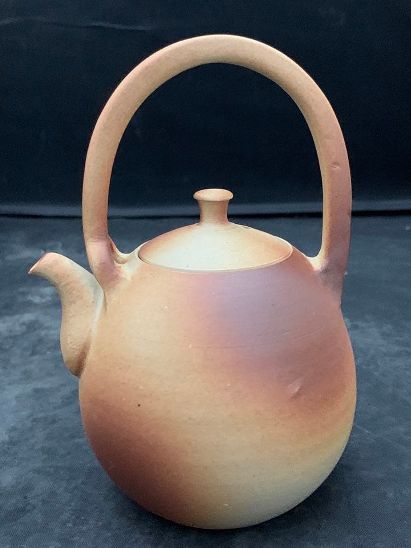 信楽焼 大西忠左 造 手付酒器 栞・共布・共箱