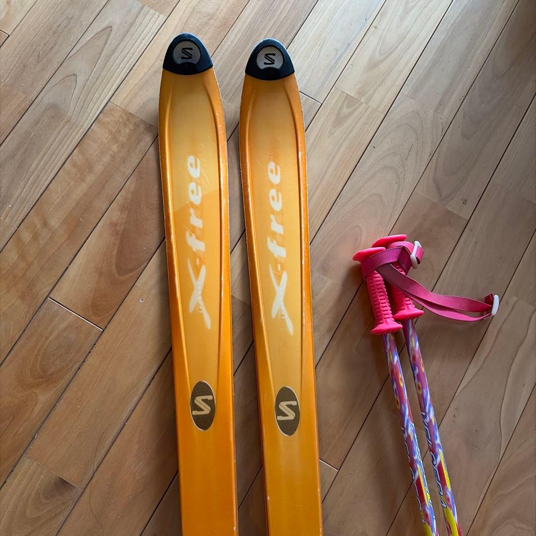 スキー板　ストックセット　レディース　165 サロモン　カービング